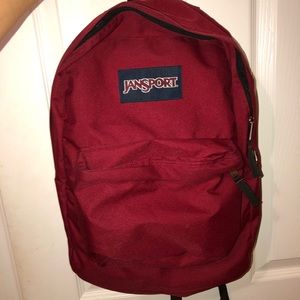 BURGUNDY JANSPORT BACKPACK